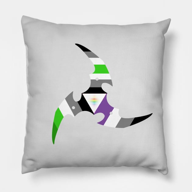 Pride Throwing Star Pillow by Kirion