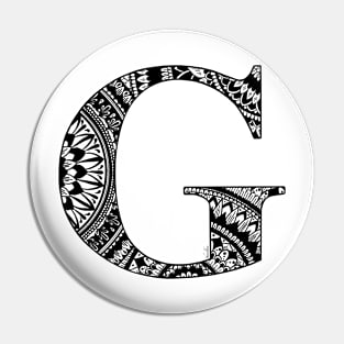 Mandala Letter G Pin