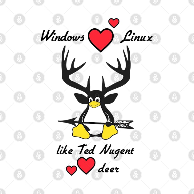 Windows loves Linux like Ted Nugent loves deer by TheOuterLinux