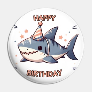 Kawaii Happy Birthday Baby Shark Party Pin