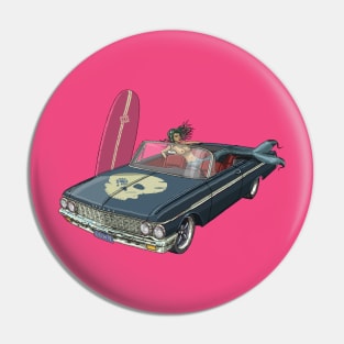 Muscle Car Mermaid Pin