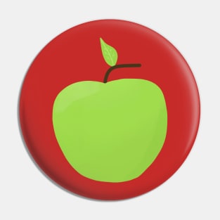 Apple. Fruit drawing. Pin