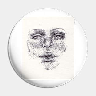 Portrait Sketch Biro Pin