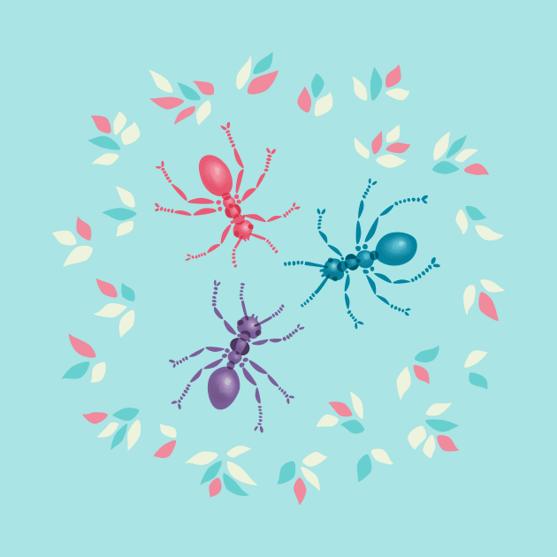 Cute Ants In Pastel Tones by Boriana Giormova