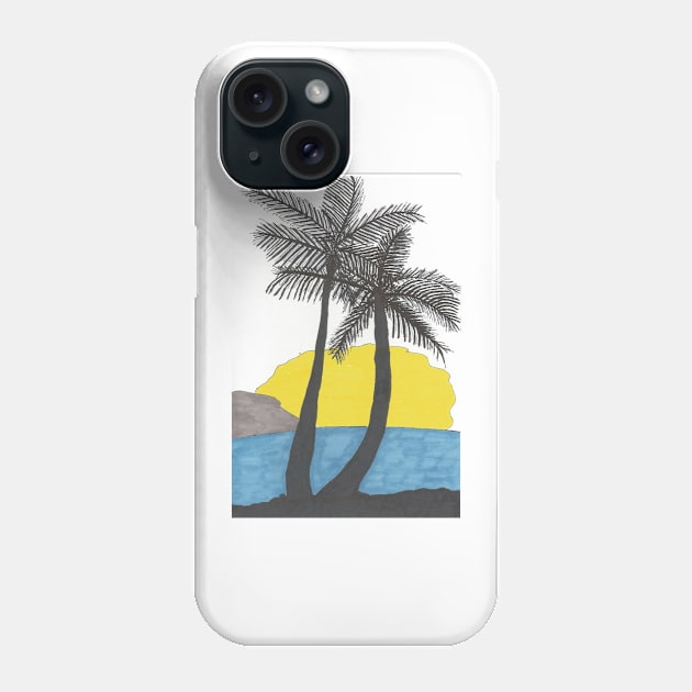 Palm Trees at Sunrise Phone Case by DanielleGensler