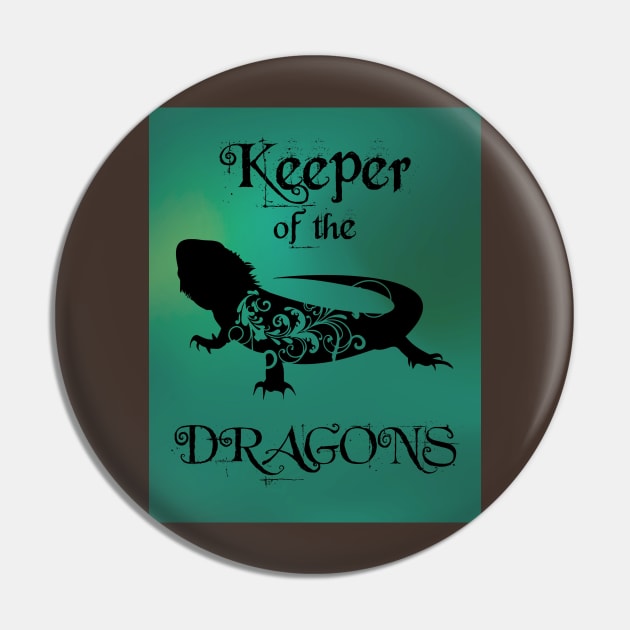 Bearded Dragon - Keeper of the Dragons Pin by allthumbs