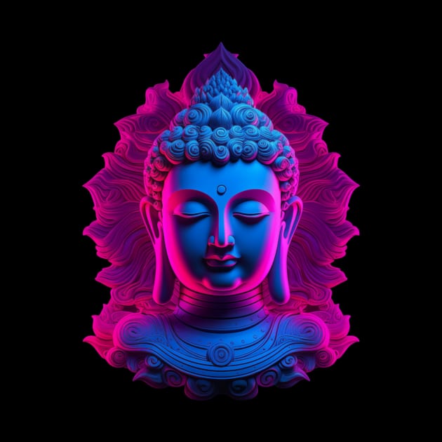 Neon buddha by CheekyClothingGifts