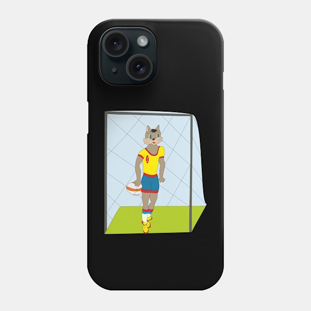 Cat Sportsman Phone Case by Alekvik