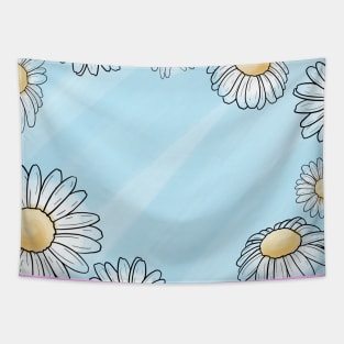 Blue Daisies Tapestry