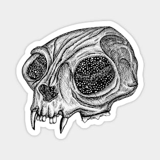 Cosmic Cat Skull by Skye Rain Art Magnet