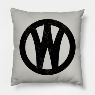 O&W Railroad NYO&W Railway Black Logo Distressed Pillow