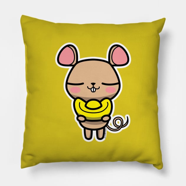 Chinese new year 2020 shirt 2B Pillow by doodletales