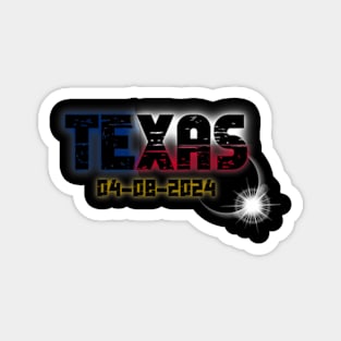 Eclipse Texas 2024 Total Solar Moon Magnet