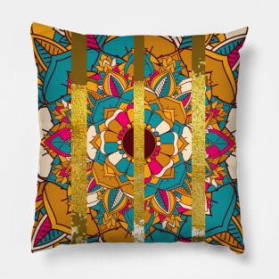 Floral abstract illustration paisley truck art design Pillow