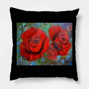 Soft Red Rose Petals Pillow