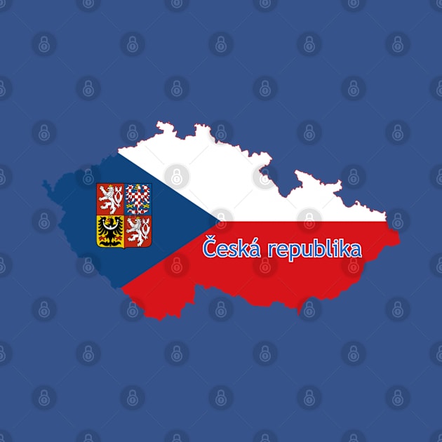 Czech republic flag & map by Travellers