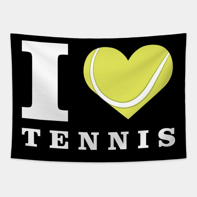 I Love Tennis Tapestry by DesignWood-Sport