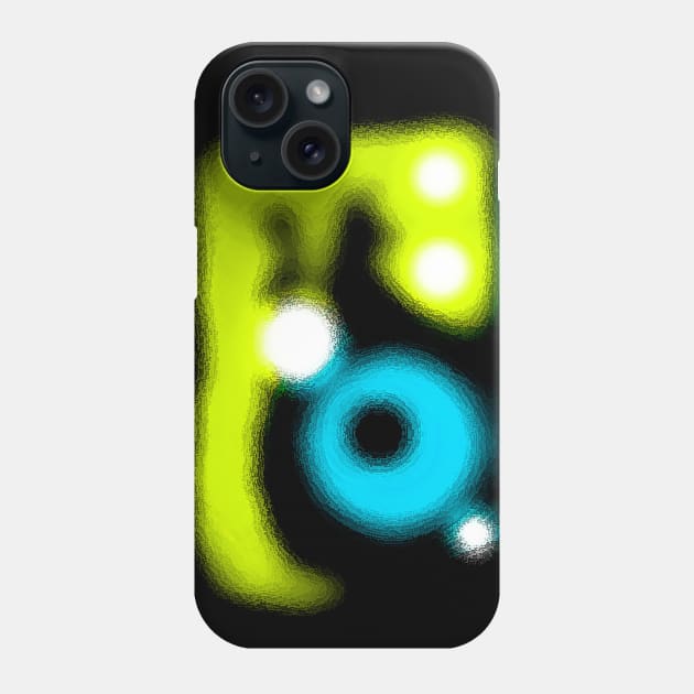 Blue black and yellow in the maze Phone Case by Marccelus