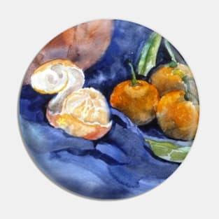 watercolor oranges Pin