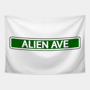 Alien Ave Street Sign Tapestry