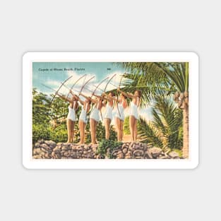 Cupids of Miami Beach, Florida postcard Magnet