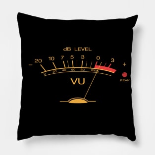 Volume VU Meter Vintage Audio Engineer Recording Studio Gear Head Musician Guitar Shirt Pillow