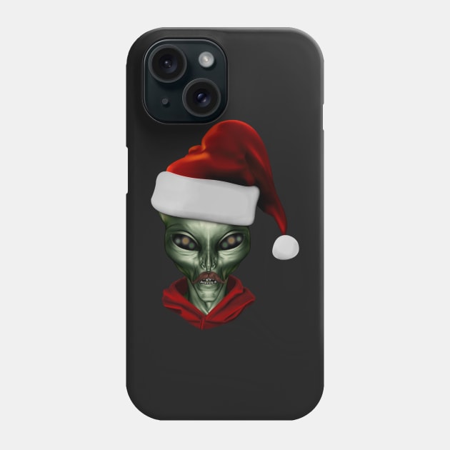 Alienated Alien Army Christmas Santa Phone Case by Atomus