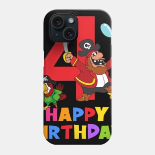 4th Birthday Party 4 Year Old Four Years Phone Case