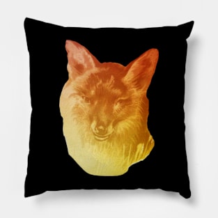 Fox in red and orange Pillow