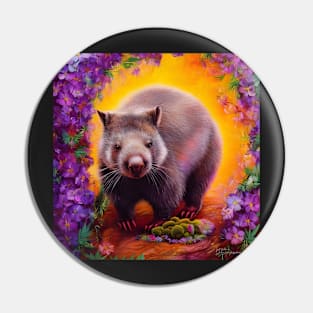 The extra happy Wombat florist Pin