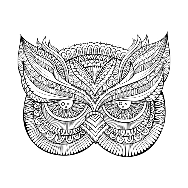 Owl Head - White by marcusmattingly