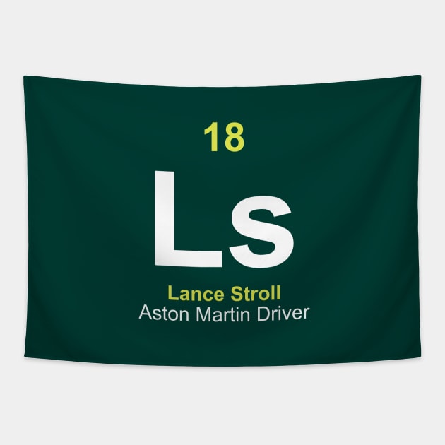 Lance Stroll Driver Element Tapestry by GreazyL