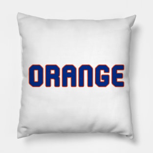 Orange and Blue Pillow