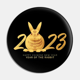 Chinese new year 2023 with numbers and rabbits Pin