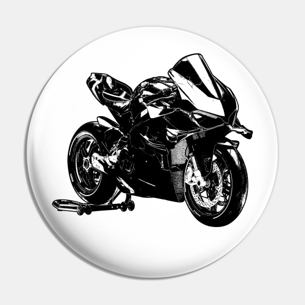 Superleggera V4 Sketch Art Pin by KAM Std