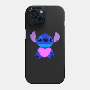 Stitch with heart Phone Case