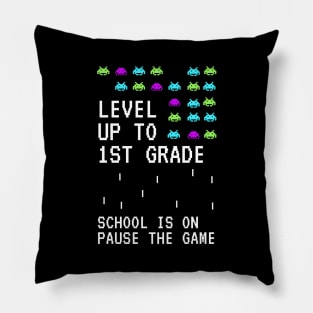 Level up to 1st Grade back to School kids Clothing Pillow