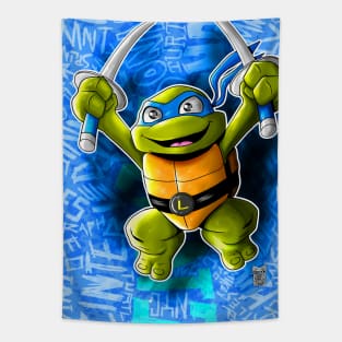 TMNT Mutant Mayhem Tuttle tot Leo Tapestry