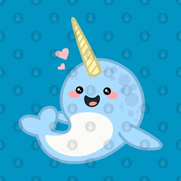 Kawaii Narwhal by Megan Noble