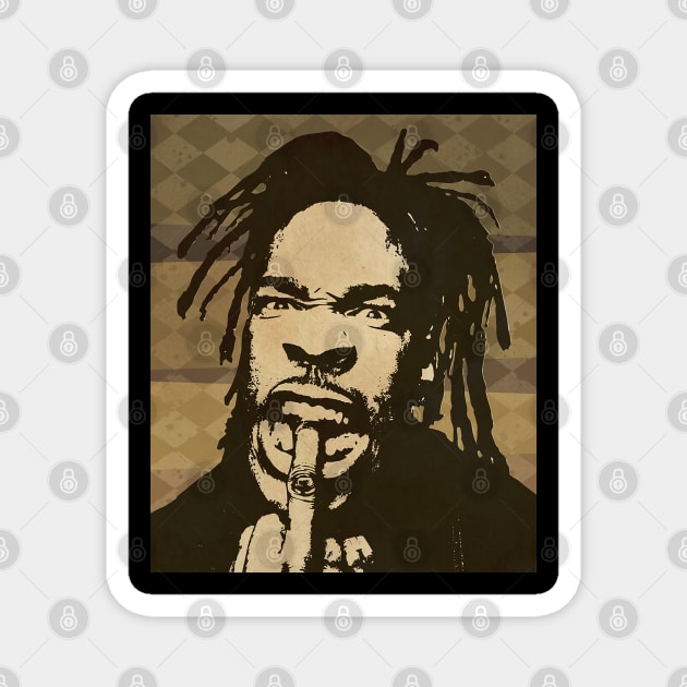 Busta Rhymes // Retro Poster Hip hop Magnet by kulinermodern