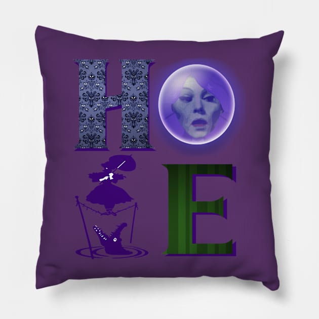 Haunted HOME Pillow by EnchantedTikiTees