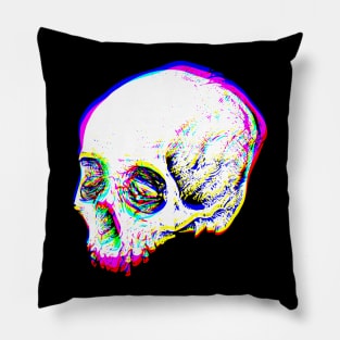 Skull Glitch Pillow