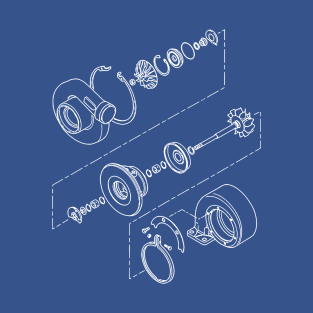 Turbocharger Blueprint T-Shirt