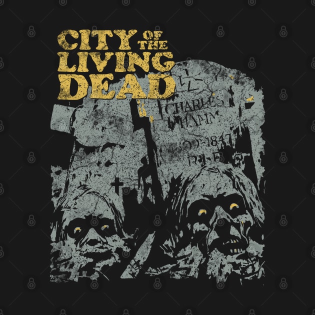 Retro City of the Living Dead Fulci Cult Classic Horror Fan Art by darklordpug