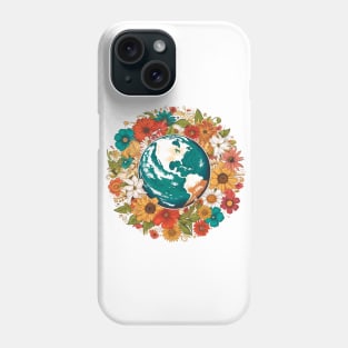 Floral Earth Love Tee – Eco-Friendly Earth Day T-Shirt Phone Case