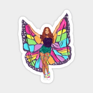 Rave Girl Butterfly - Butterfly wings Magnet