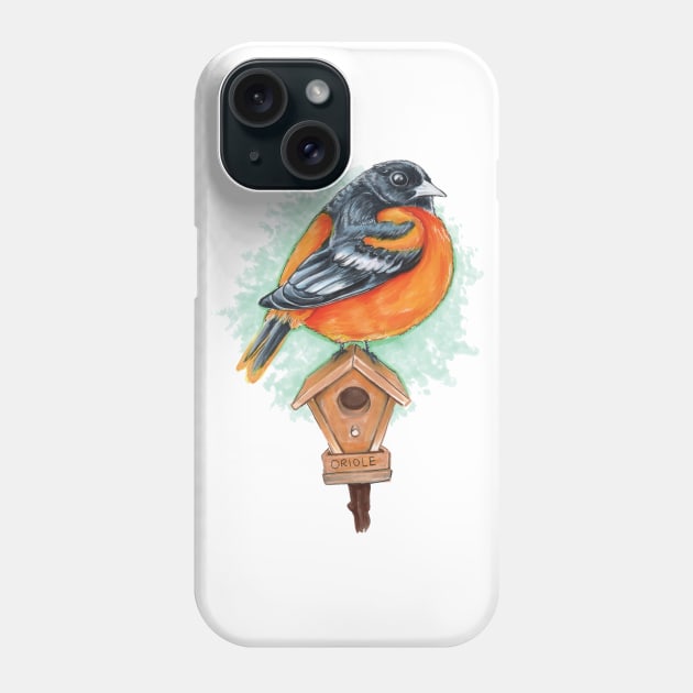 Beautiful Oriole Bird Phone Case by obillwon