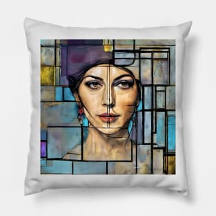 stained glass with  Monica Pillow