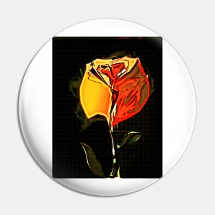 Yellow Digital Rose Pin