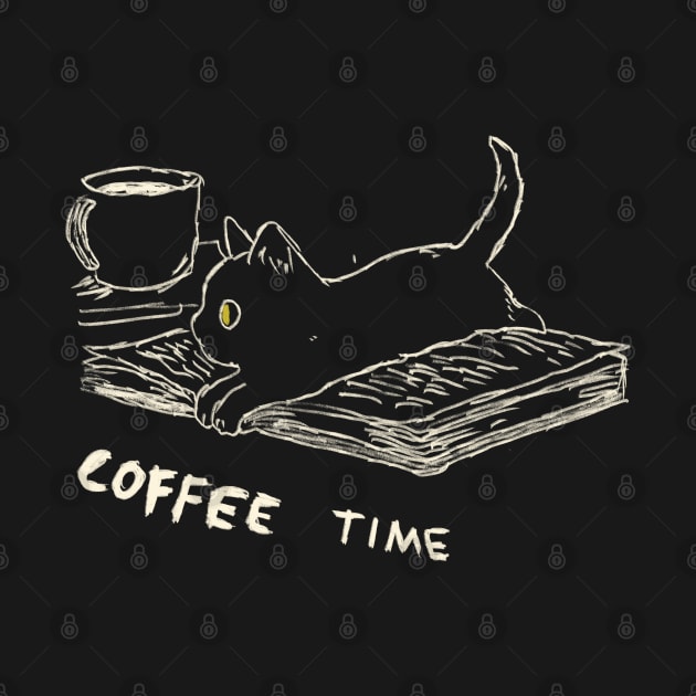 Coffee time with cat by Saestu Mbathi